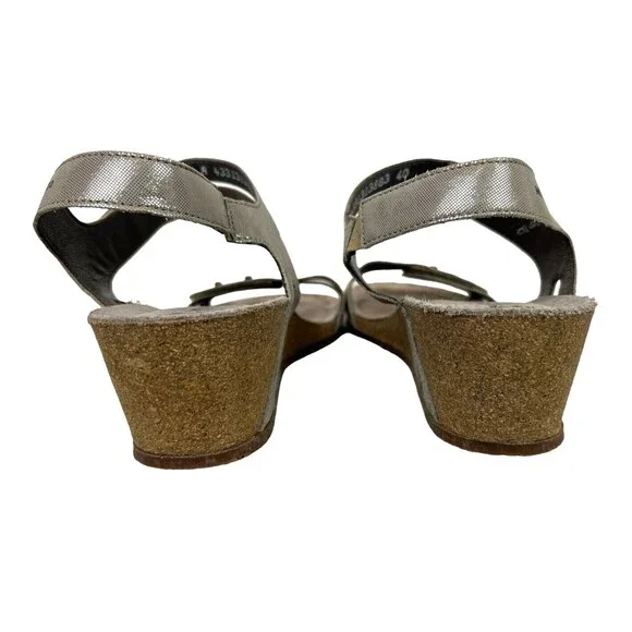 Mephisto Air Relax Wedge Sport Sandals  Womens 40 / 9.5  Beige w Rhinestones - Picture 5 of 11